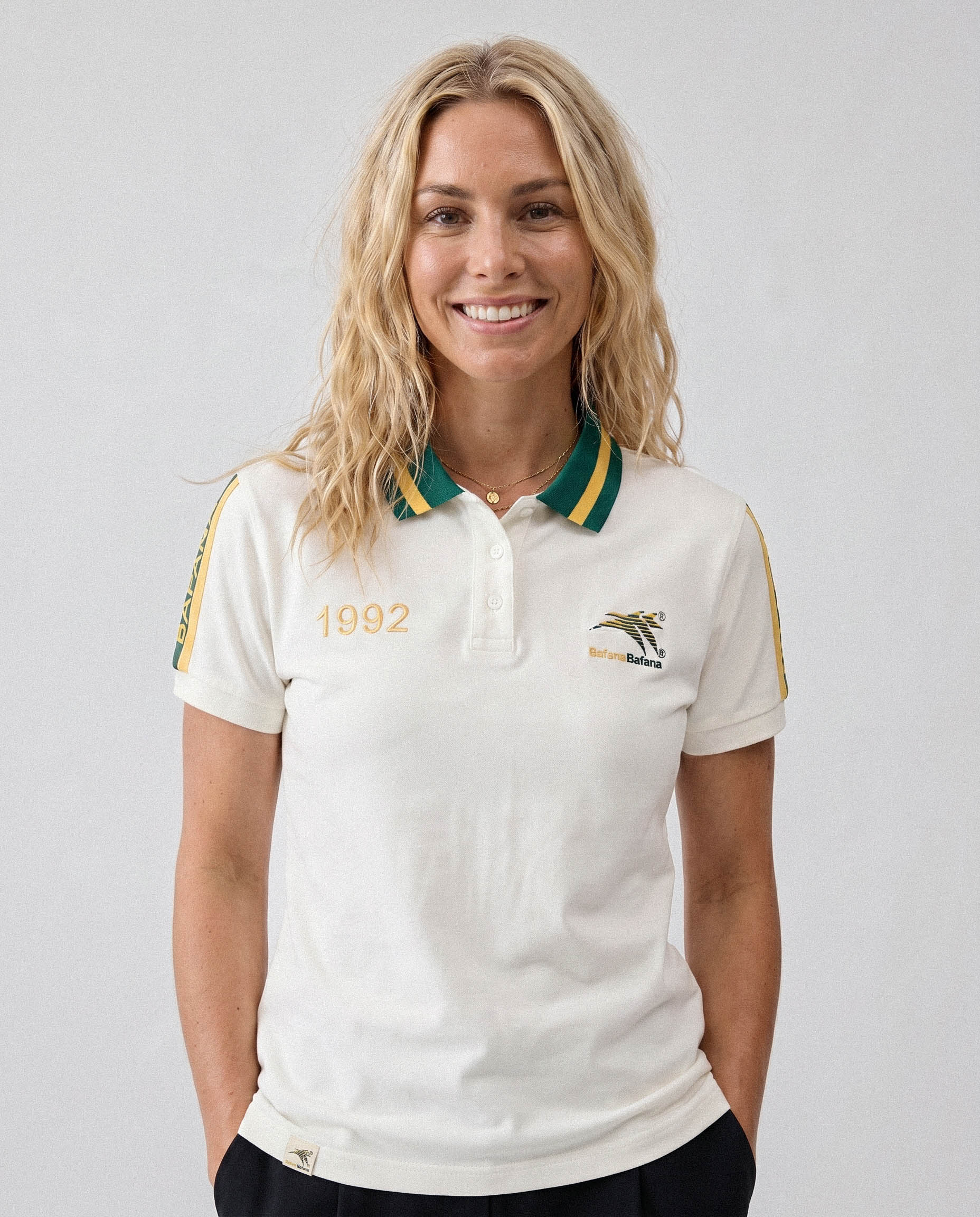 Bafana Bafana Premium Pique SS Polo White - Image 4