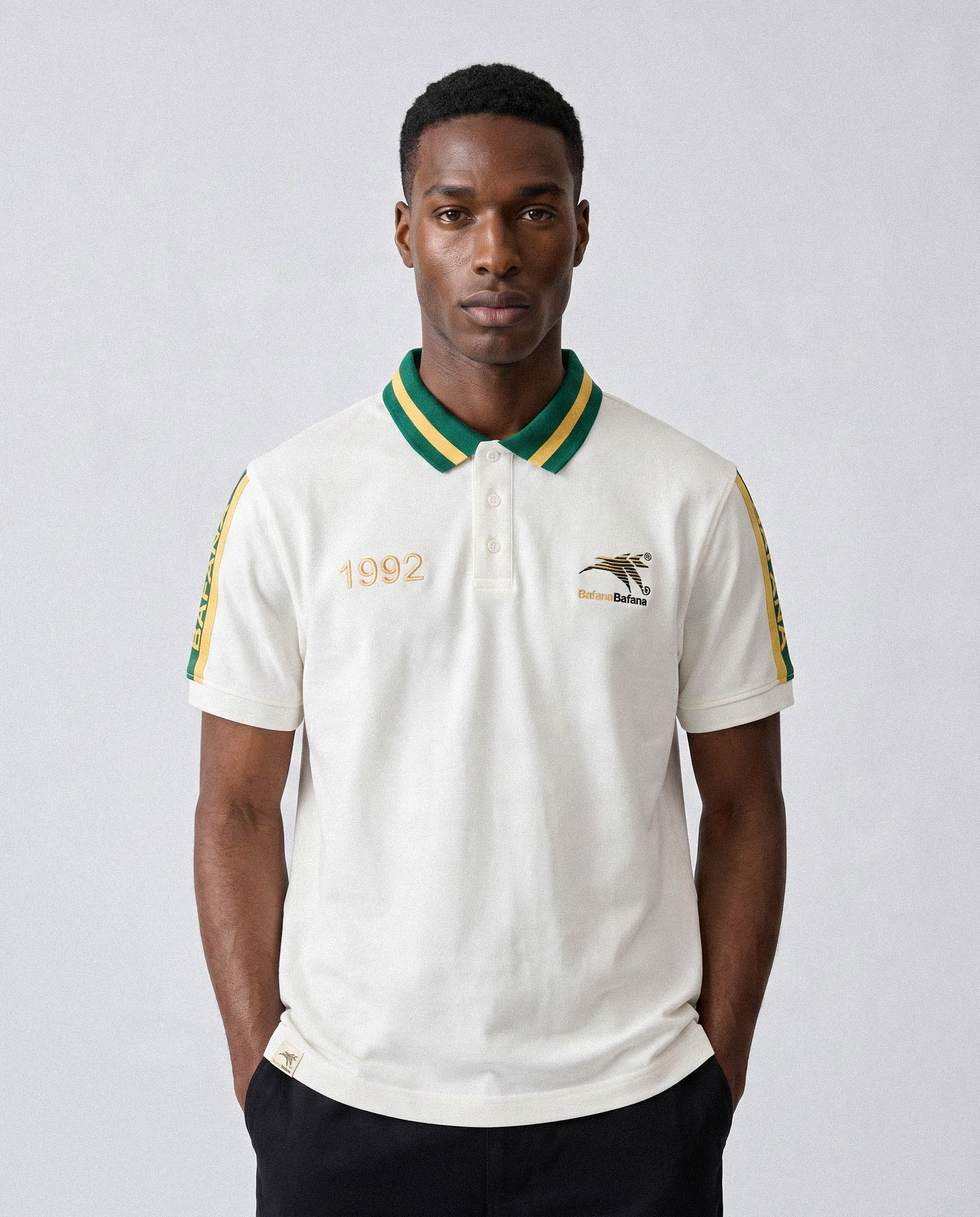 Bafana Bafana Premium Pique SS Polo White - Image 6