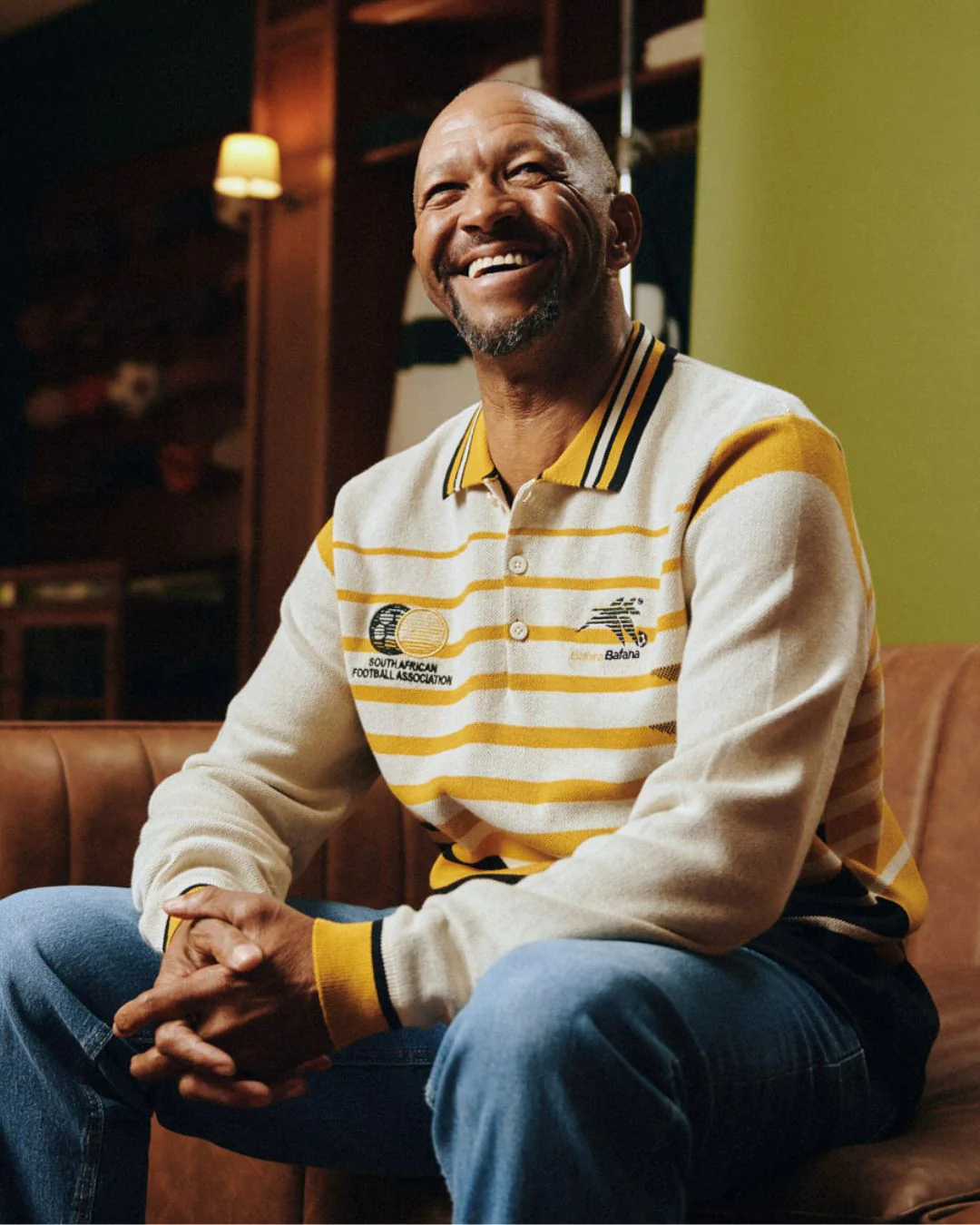 Bafana Bafana 96 Heritage Long Sleeve Knit Gold - Image 4