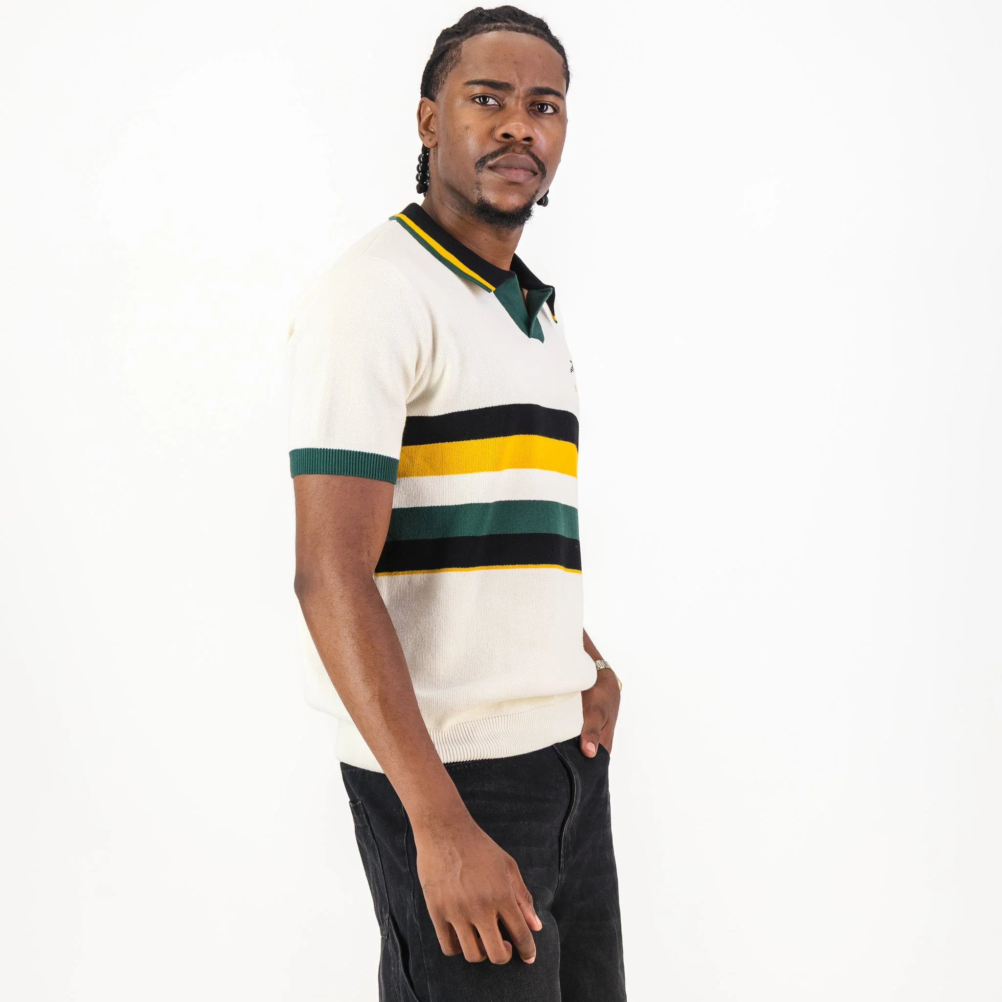 Bafana Bafana Knitwear Short Sleeve Polo Ivory - Image 4