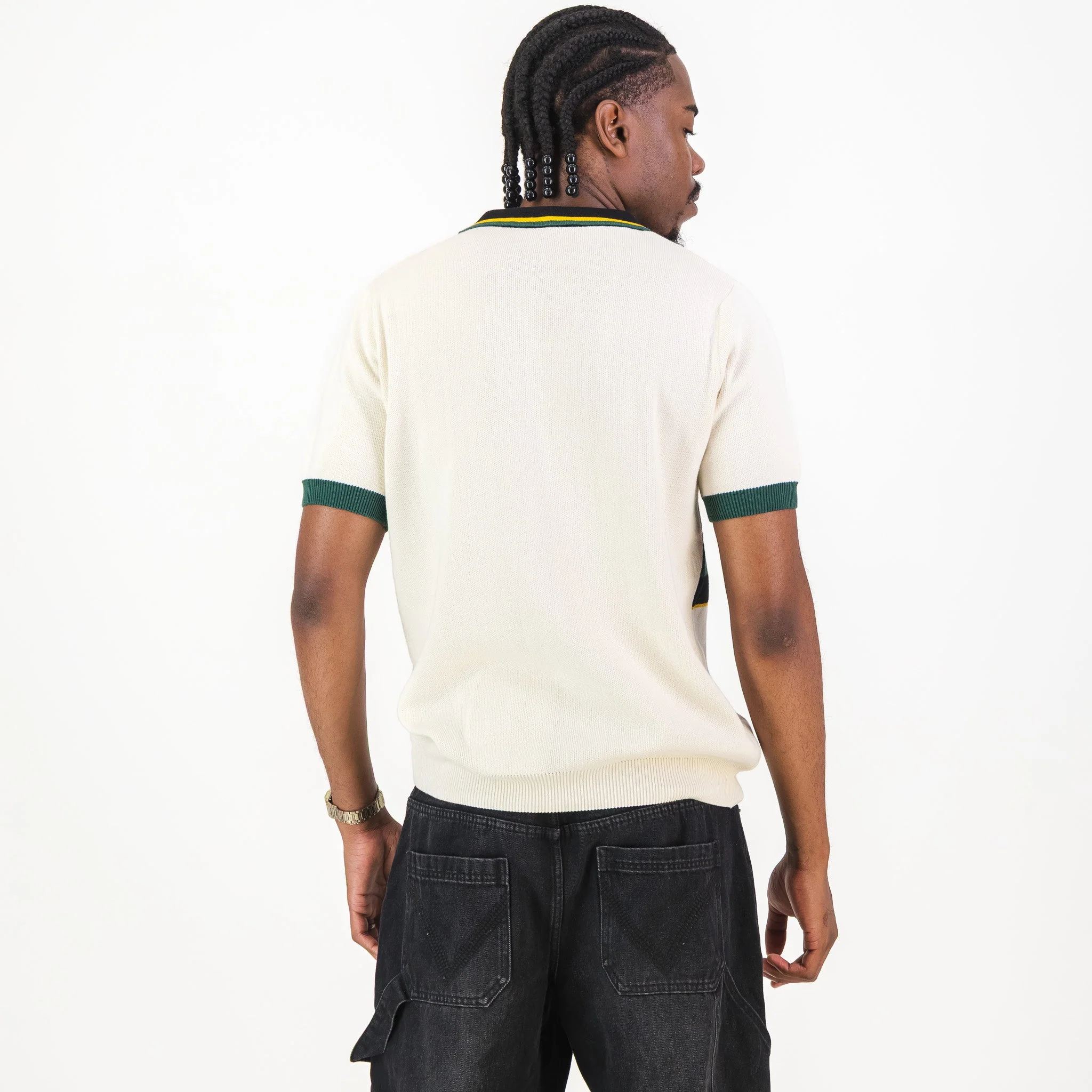 Bafana Bafana Knitwear Short Sleeve Polo Ivory - Image 6