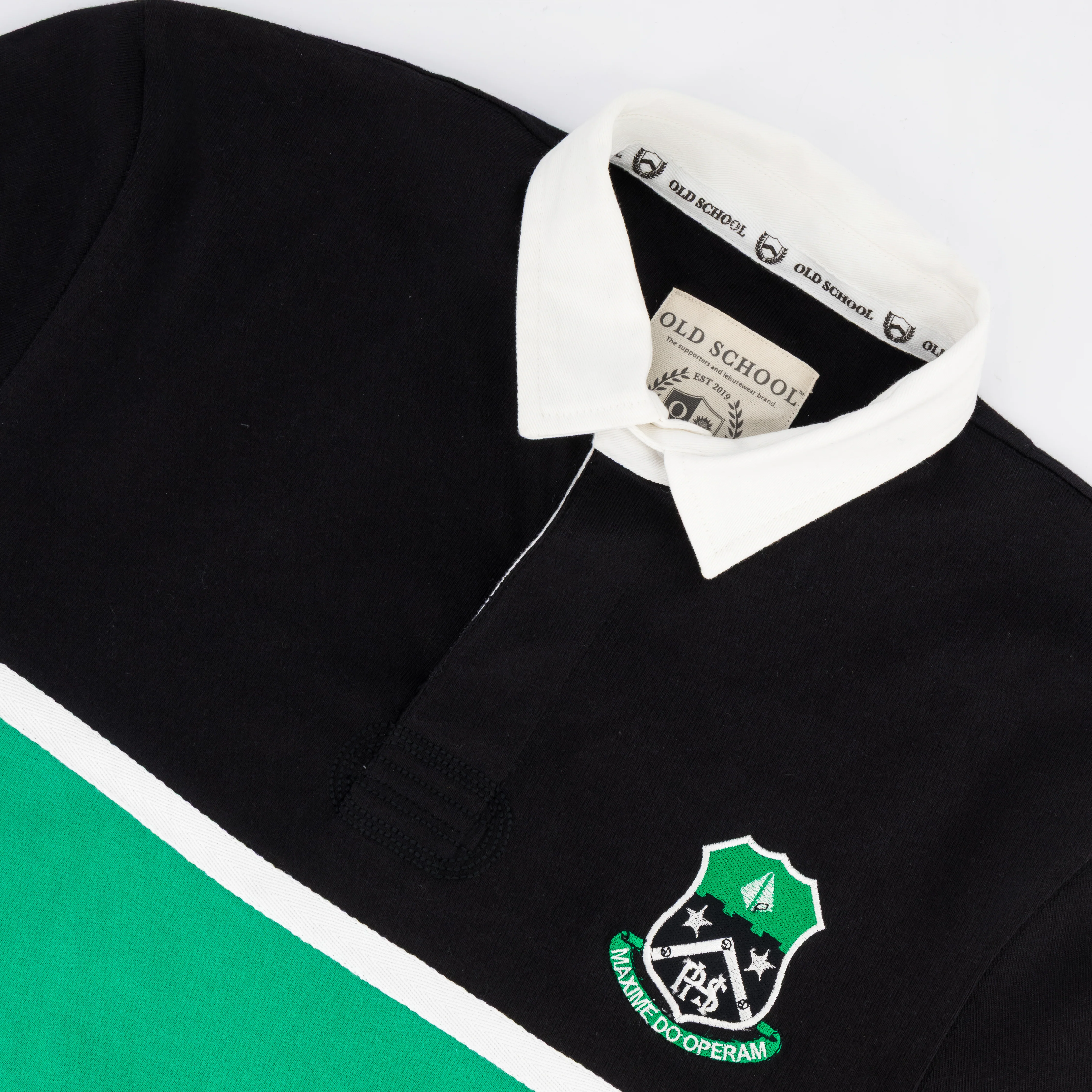 Pearson High School Tops LS Rugby Jersey Cut & Sew Em Black - Image 10