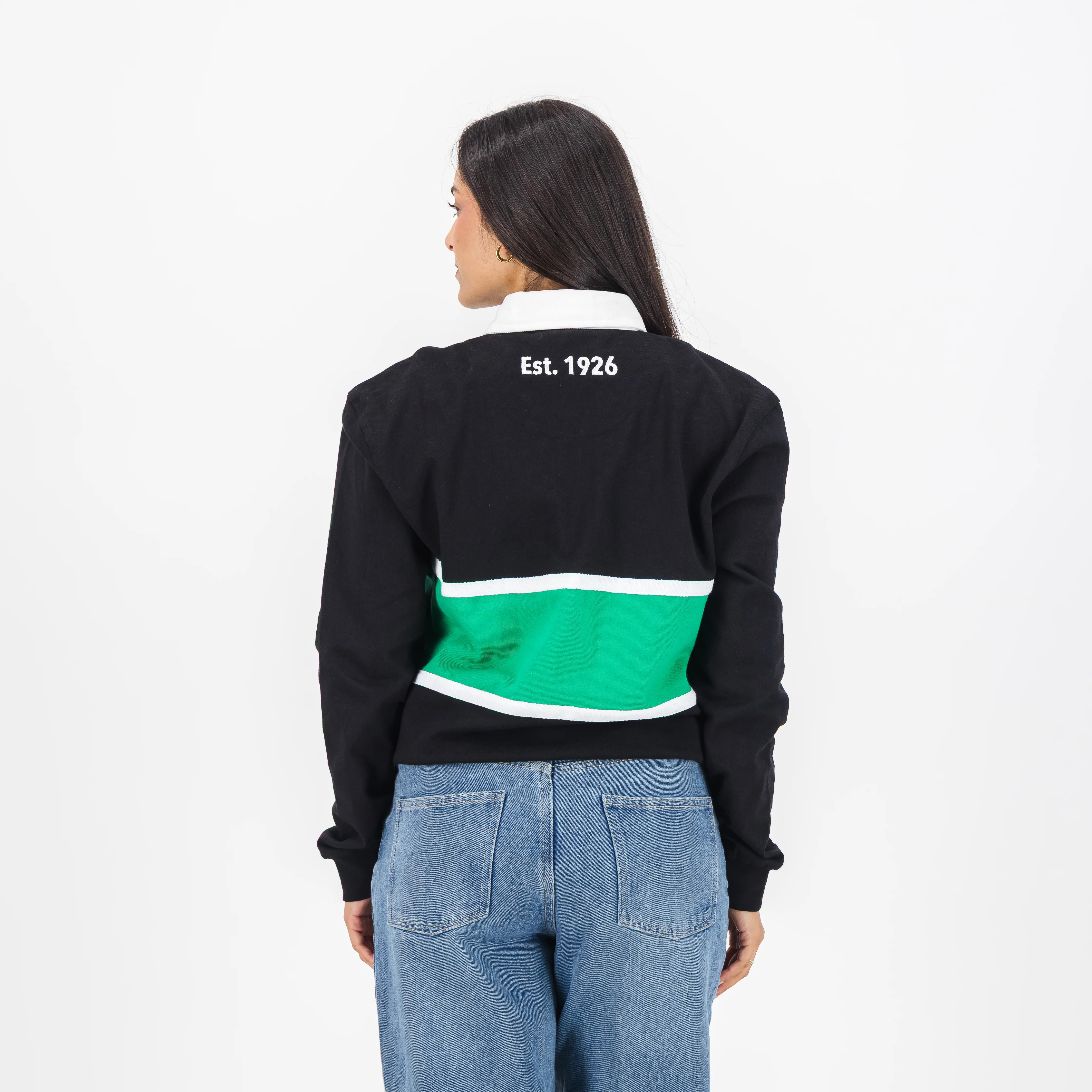 Pearson High School Tops LS Rugby Jersey Cut & Sew Em Black - Image 8