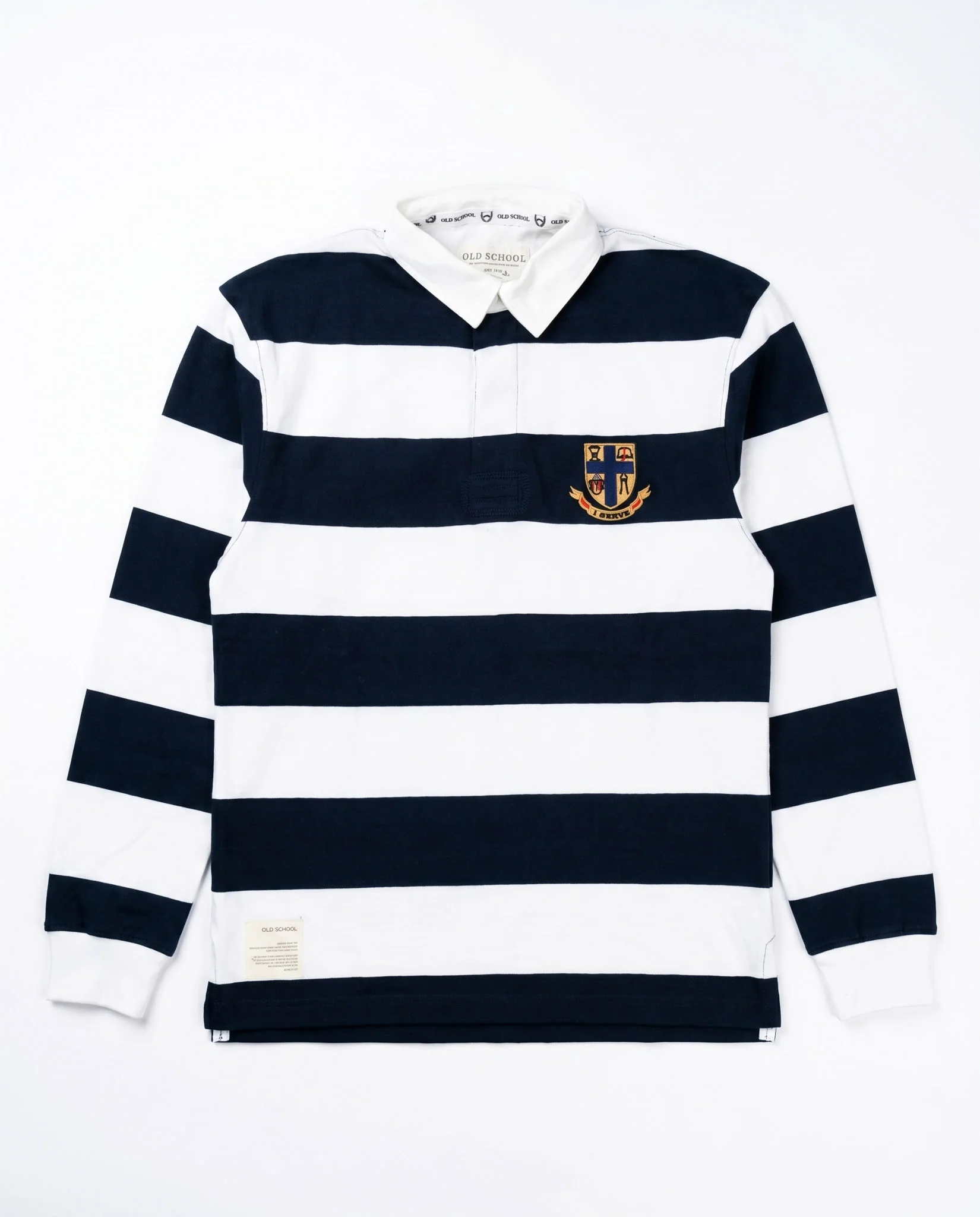 Schools St Dunstan's College Long Sleeve Rugby Jersey 8x8 YD Stripe White - Image 4